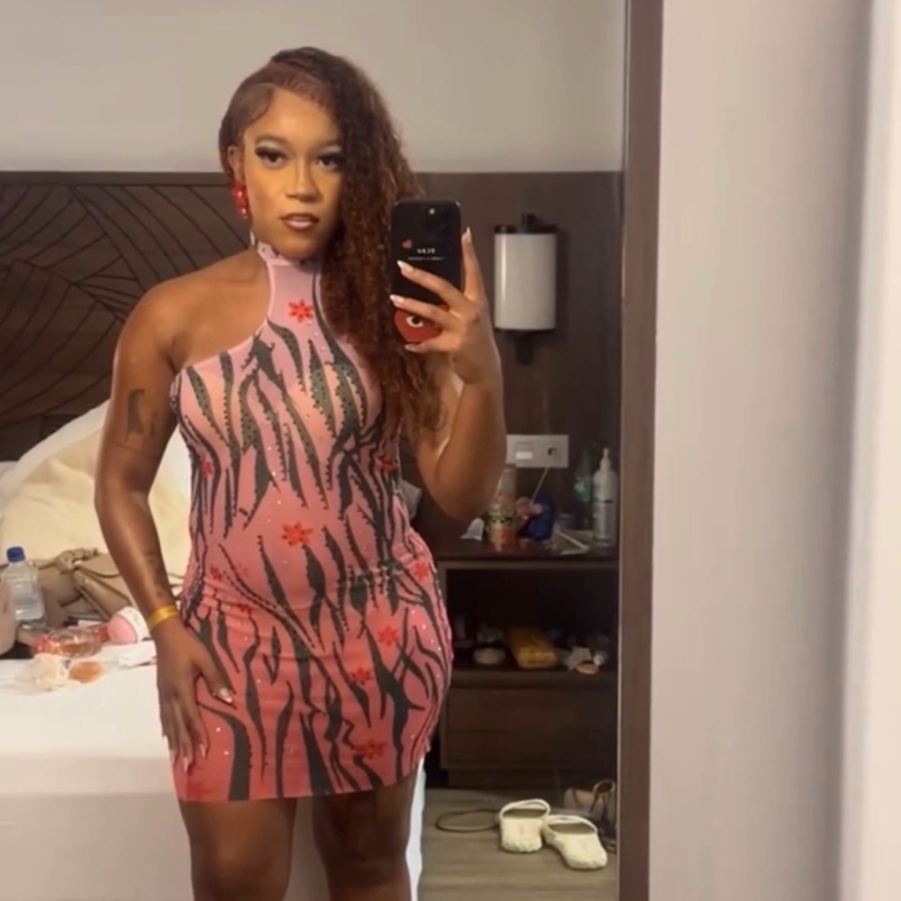 EGO Mesh Floral Mini Dress